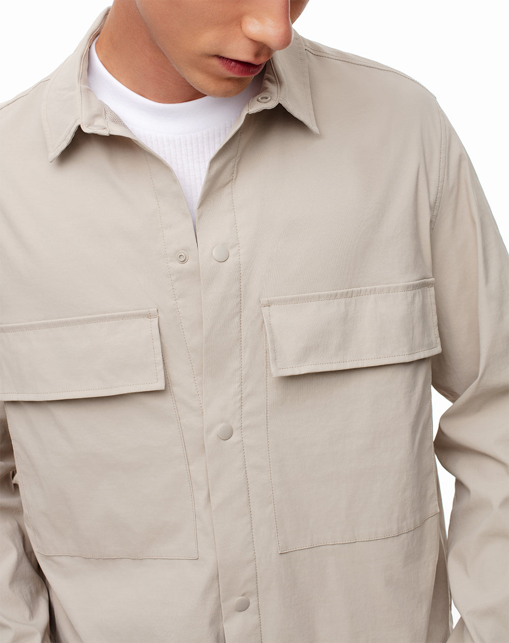 Chaqueta regular fit sin capucha habana