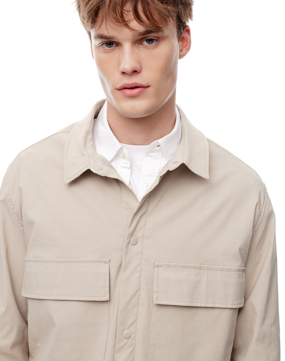 Chaqueta regular fit sin capucha habana