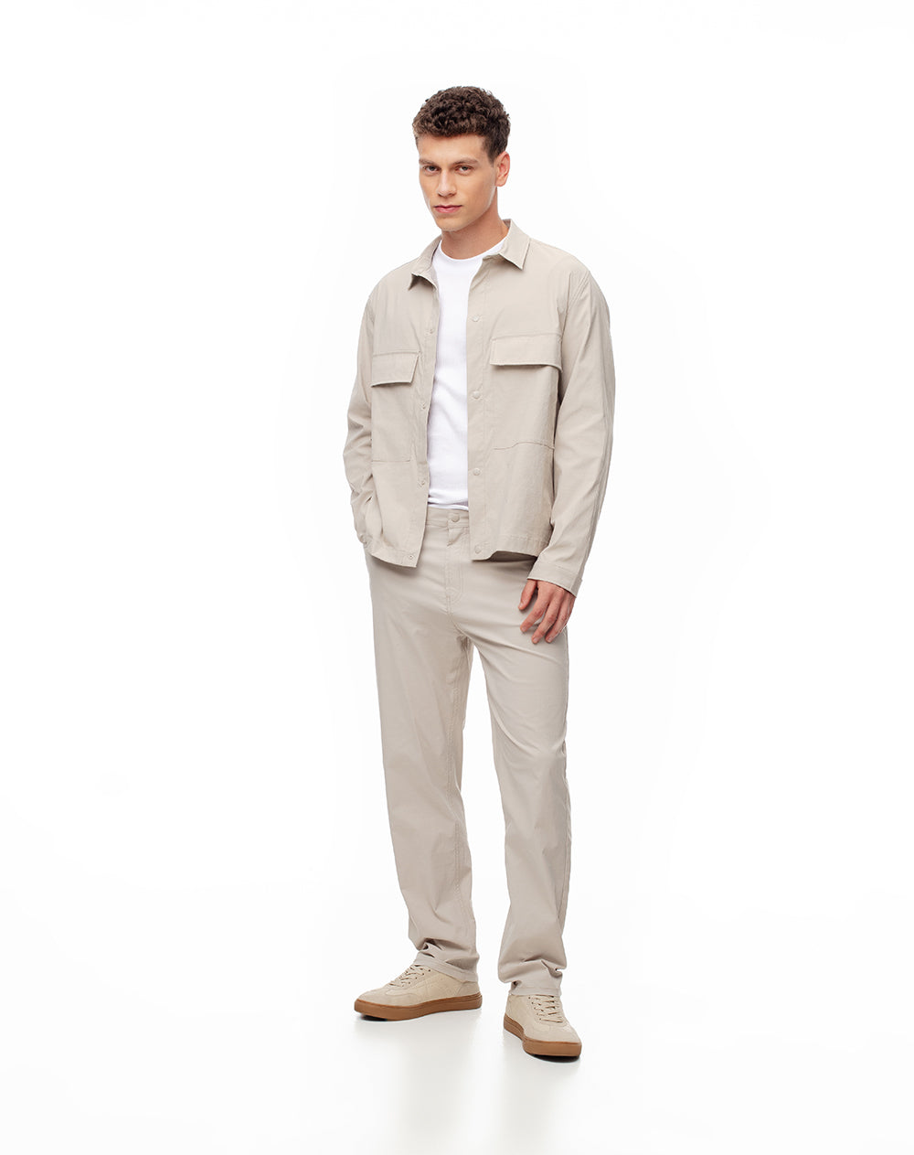Chaqueta regular fit sin capucha habana