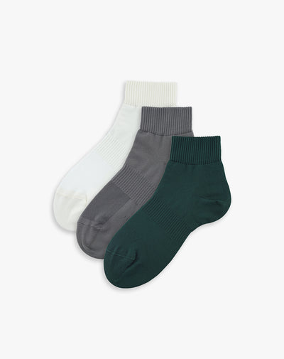 Medias mujer tobilleras pack x3 surtido