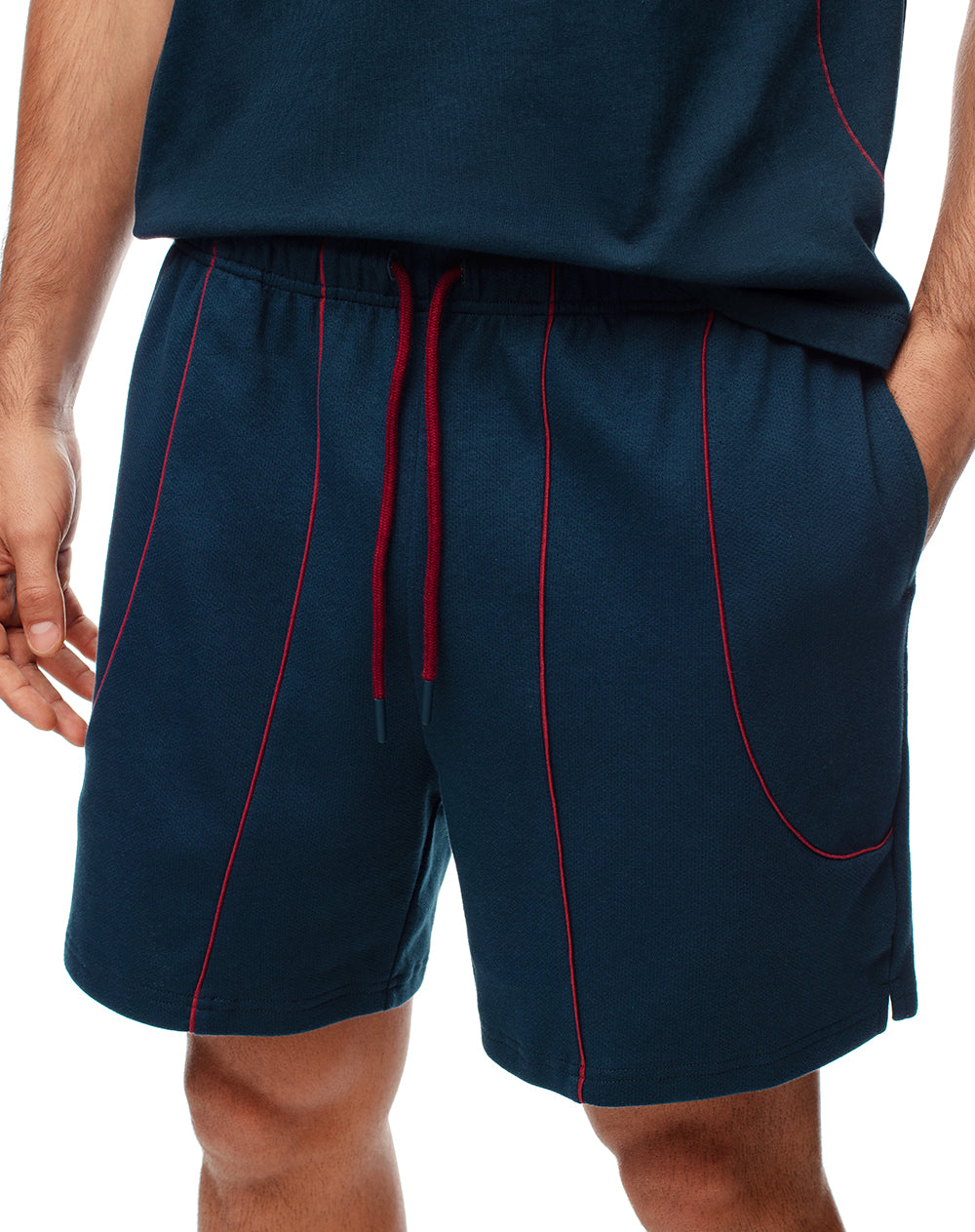 Bermuda relax algodón azul hombre