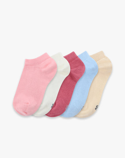 Medias niña tobillera corta pack x5 surtido