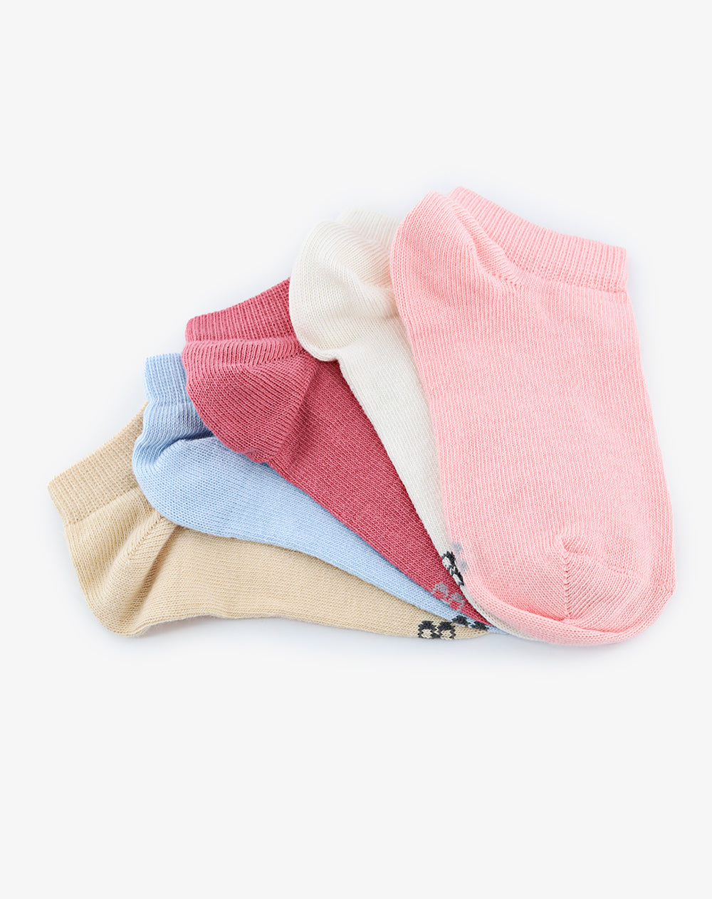 Medias niña tobillera corta pack x5 surtido