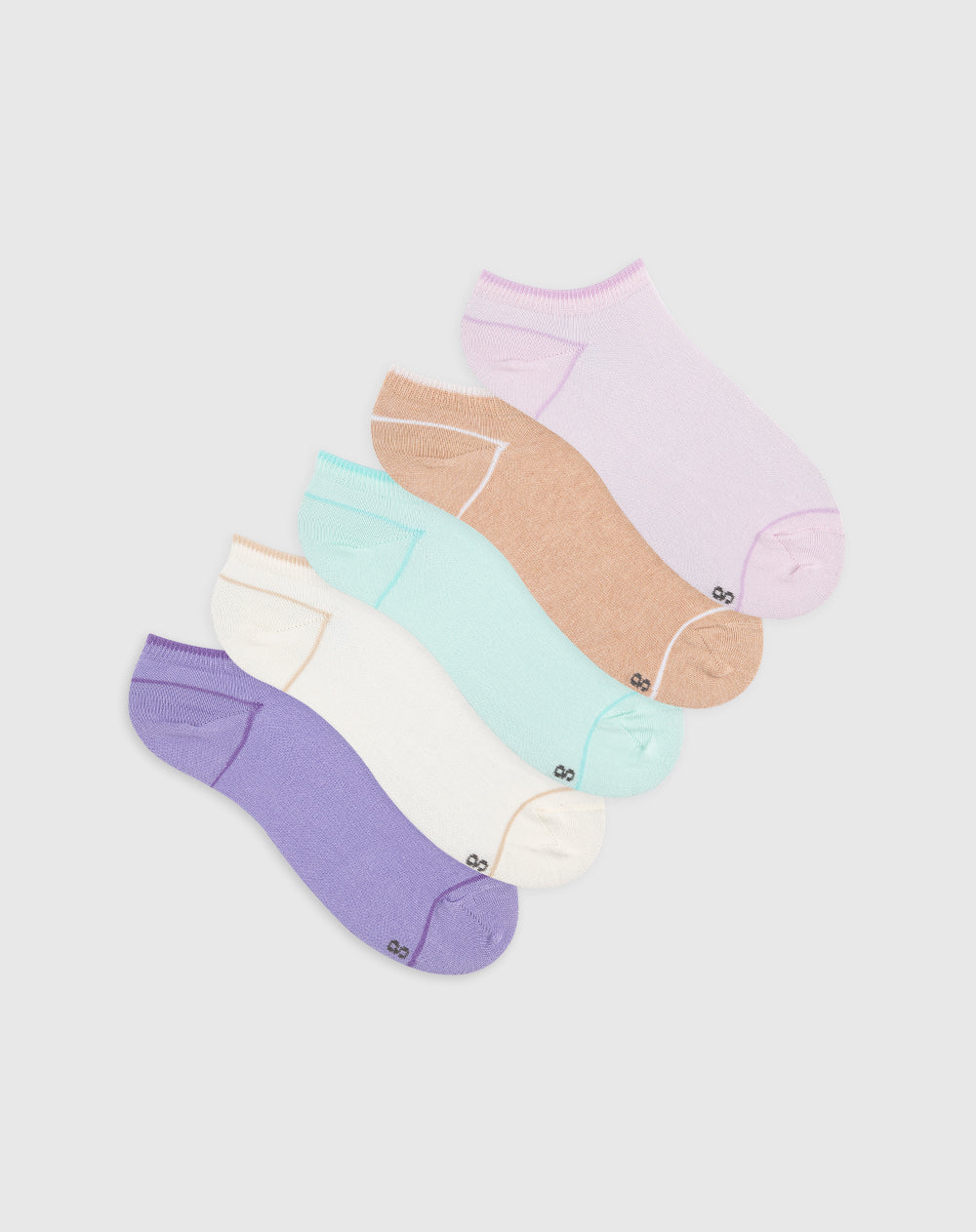 Medias para mujer tobilleras cortas secado rápido pack x5unds surtidas