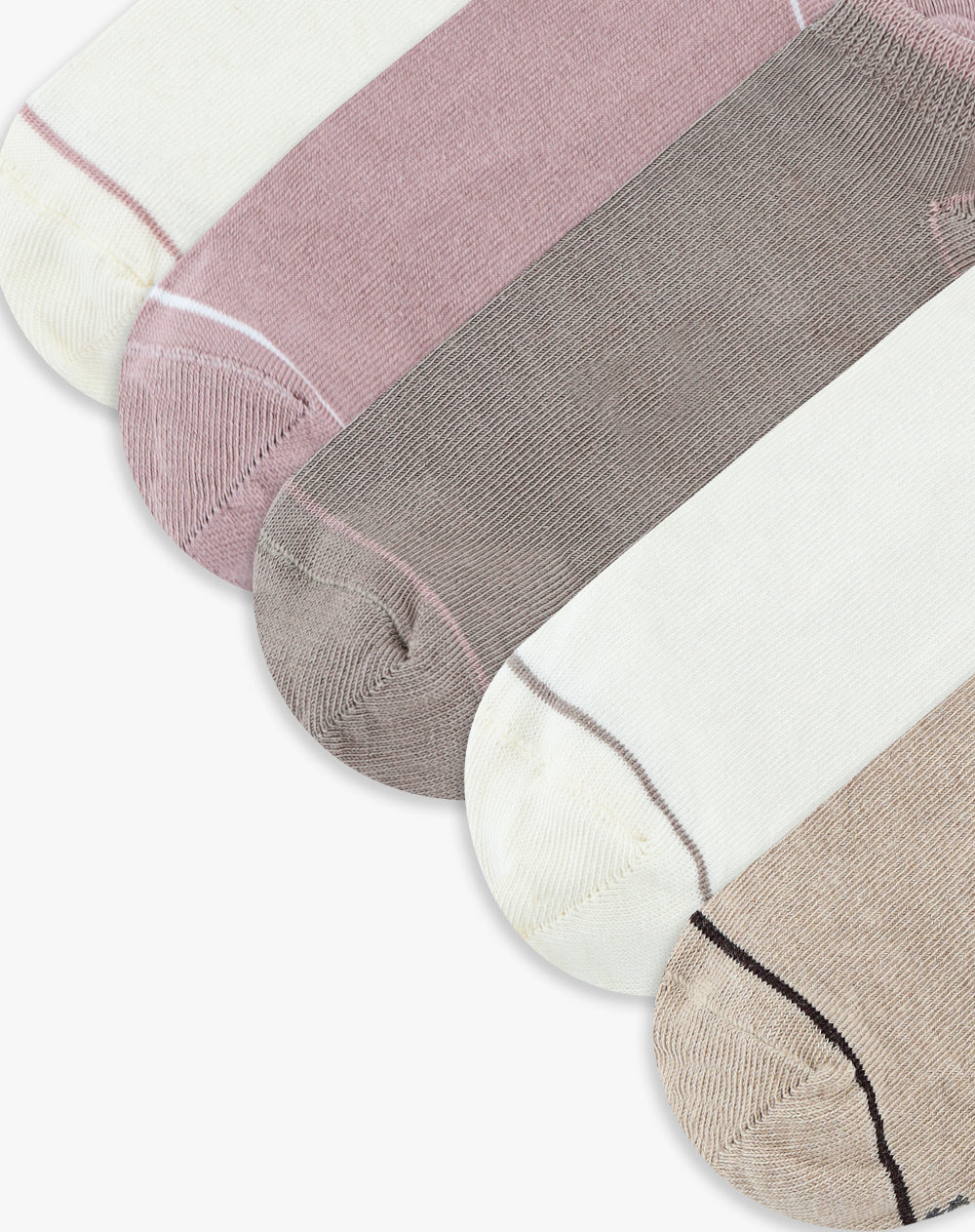 Medias mujer tobillera corta pack x5 surtido