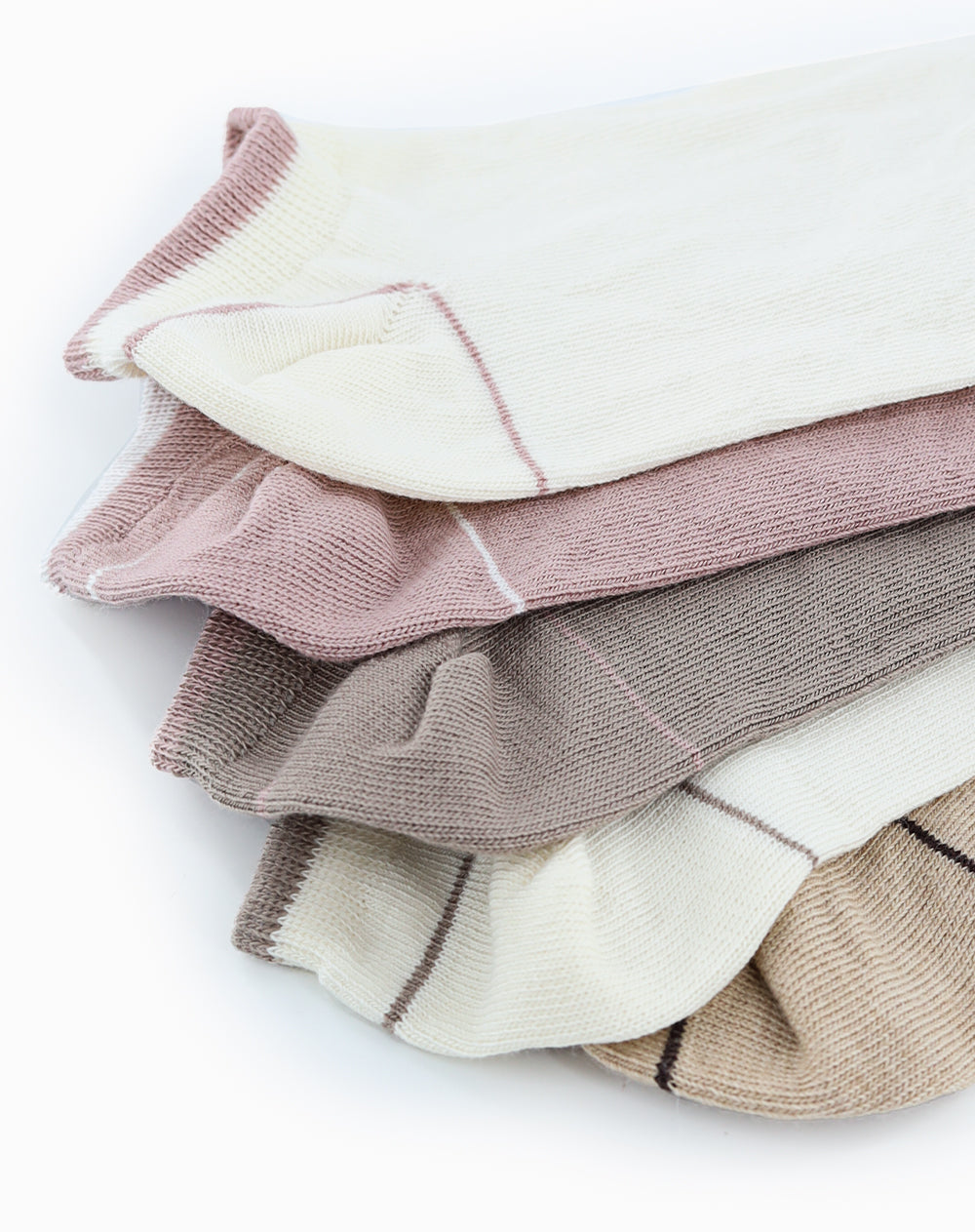 Medias mujer tobillera corta pack x5 surtido