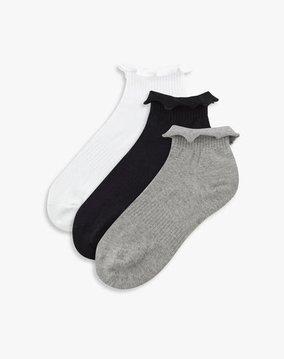 Medias mujer tobillera pack x3 surtido