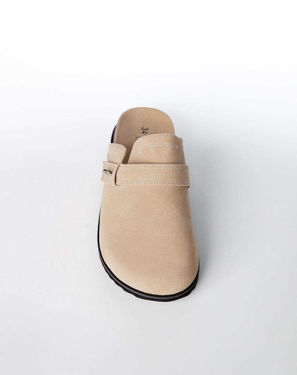 Zuecos tipo clog gamuzado café infantil unisex