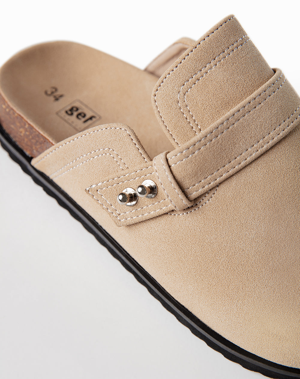 Zuecos tipo clog gamuzado café infantil unisex