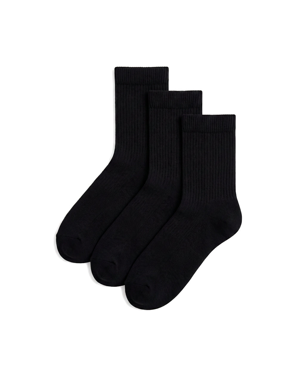 3 pares de medias cortas negras mujer