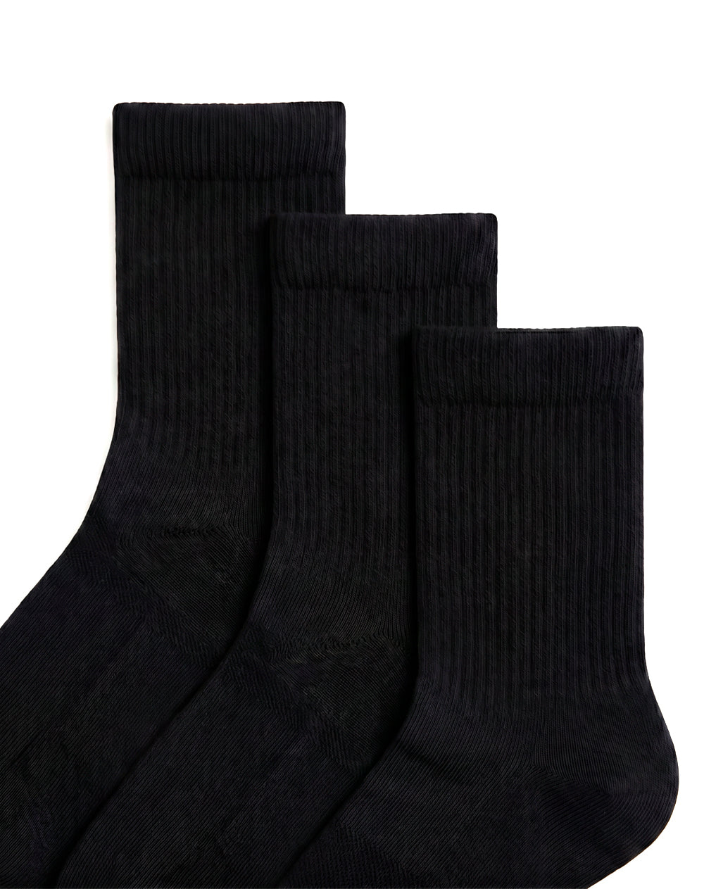 3 pares de medias cortas negras mujer