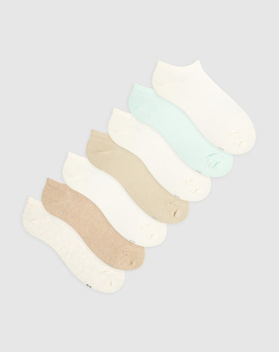 Medias para mujer tobilleras cortas pack x7unds surtidas