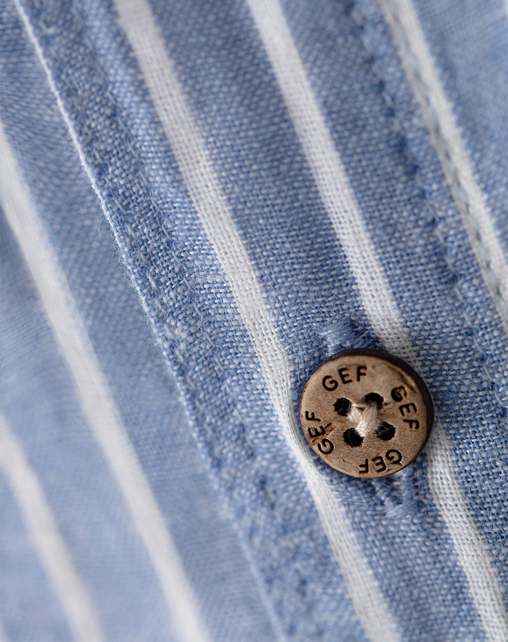 Camisa regular fit manga corta azul con rayas
