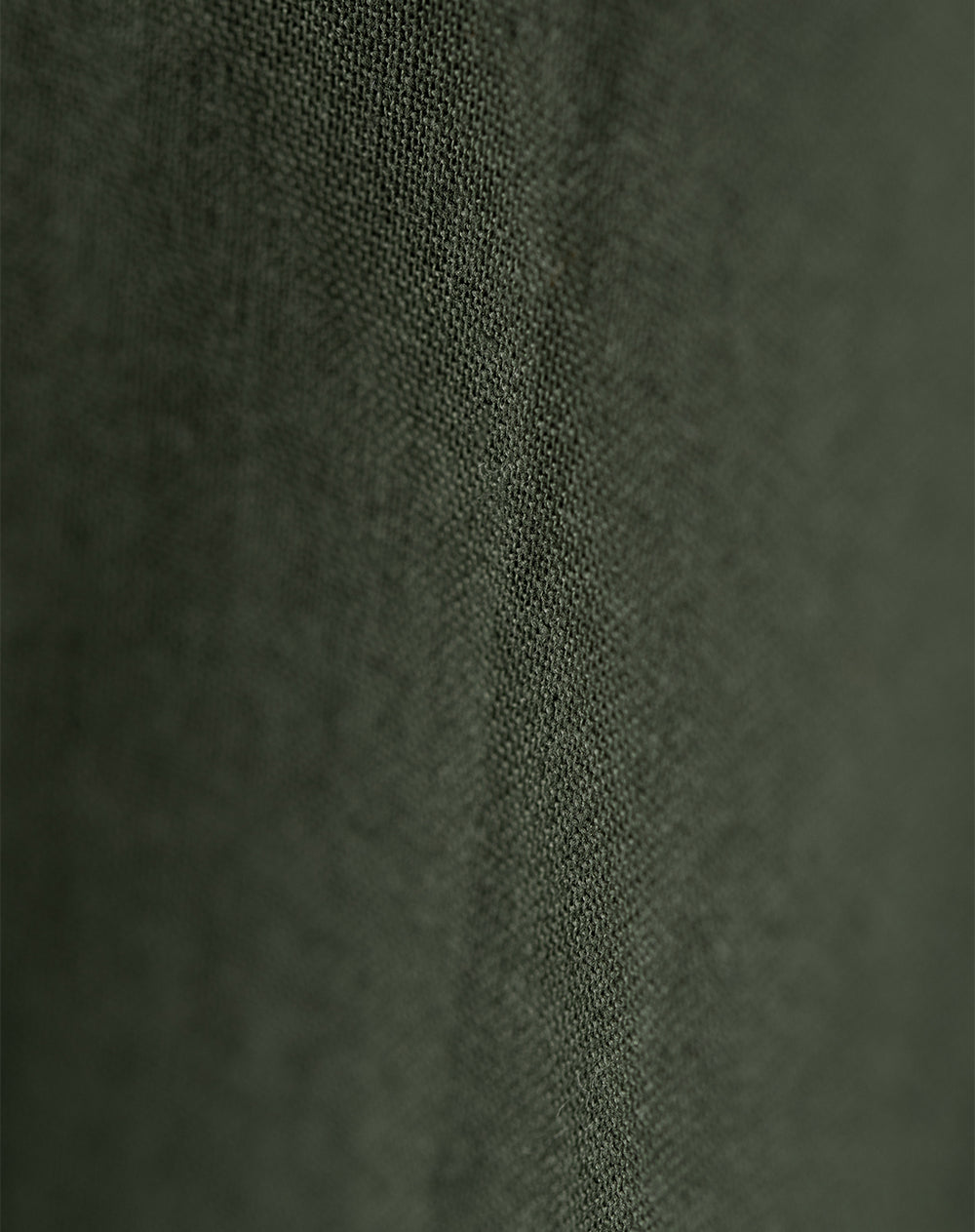 Camisa manga corta regular lino verde hombre