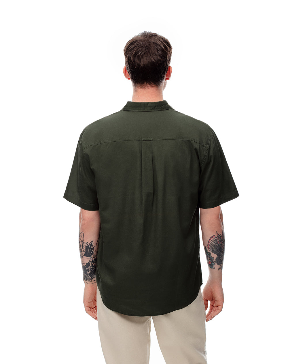 Camisa regular fit manga corta verde