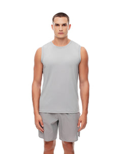 Camisilla deportiva antibacterial gris hombre