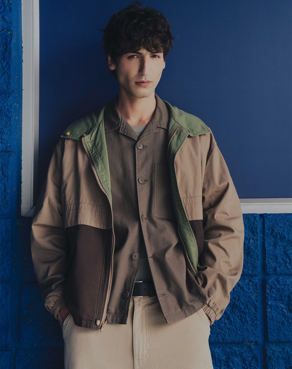 Chaqueta reversible multicolor hombre