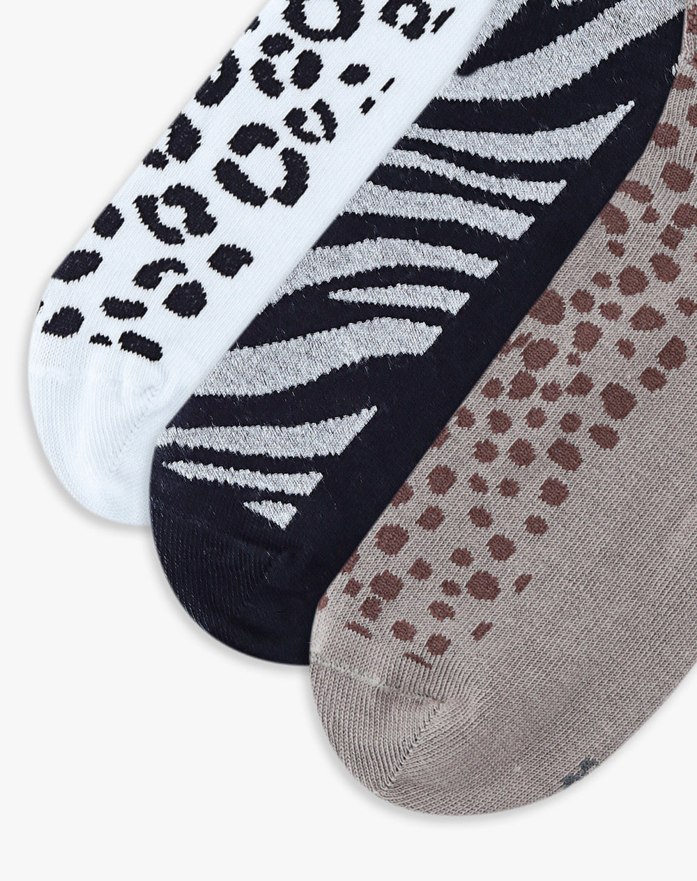 3 pares de medias tobilleras surtido