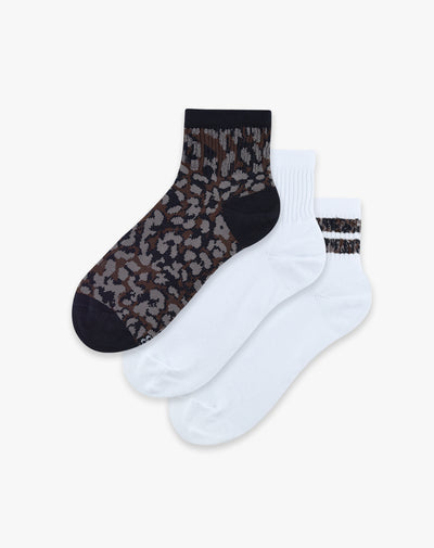 3 pares de medias tobilleras surtido