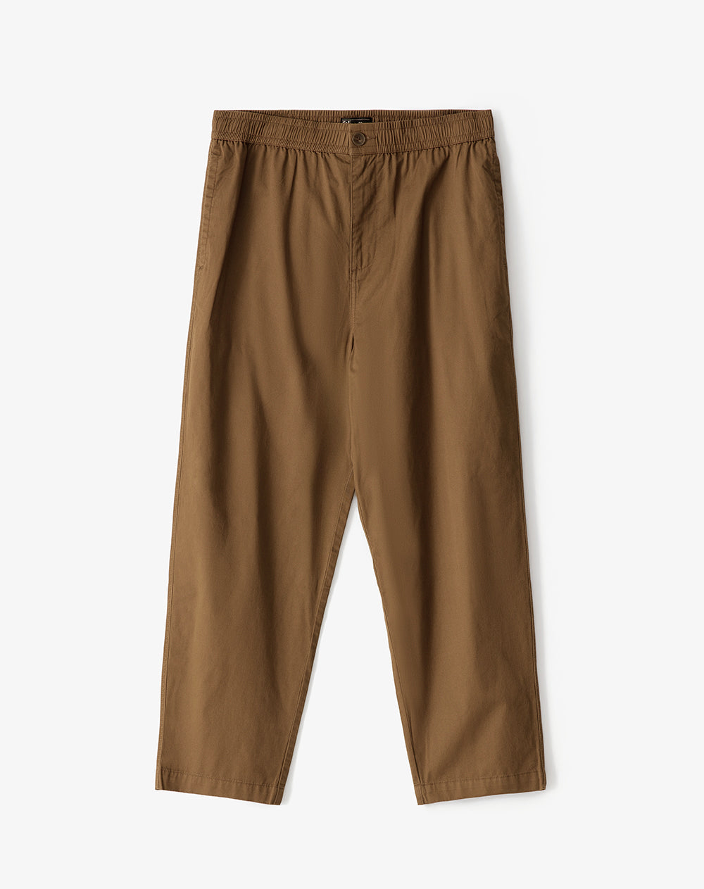 Pantalón recto drill algodón café hombre