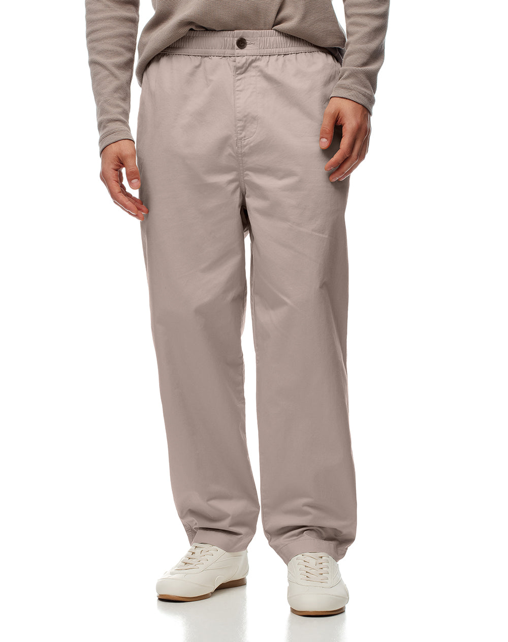 Pantalón recto drill algodón habano hombre