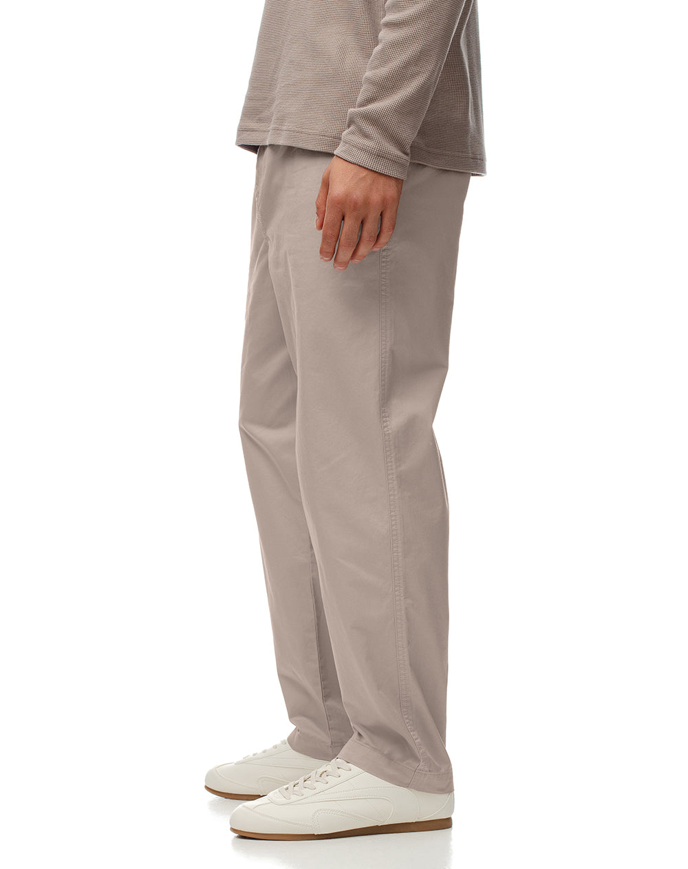 Pantalón recto drill algodón habano hombre