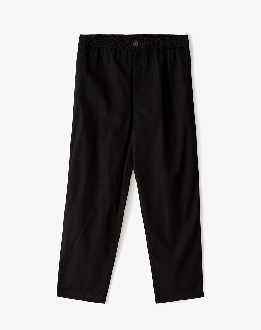 Pantalón recto drill algodón negro hombre