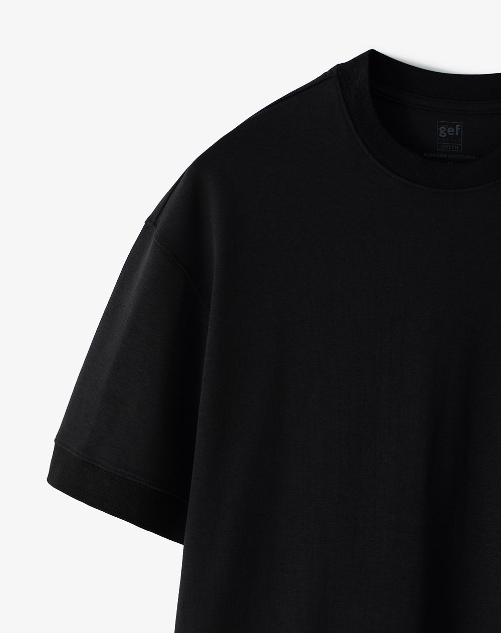 Camiseta oversized fit manga corta negra