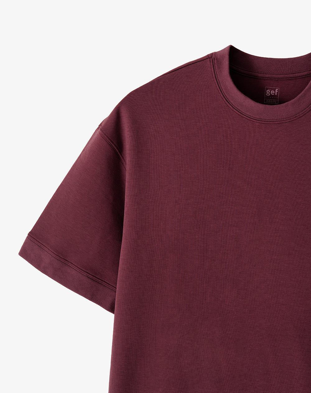 Camiseta relax oversize vinotinto hombre