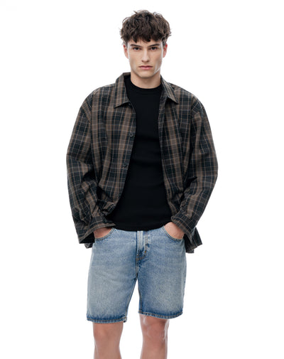 Bermuda denim regular índigo medio hombre