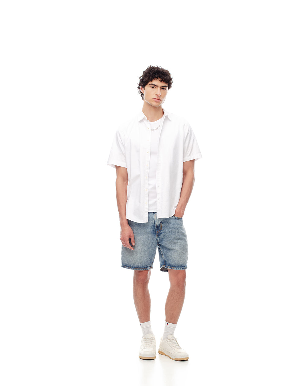 Bermuda regular fit índigo medio