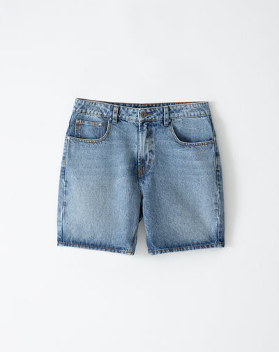 Bermuda denim regular índigo medio hombre