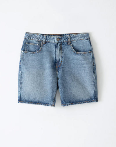 Bermuda denim regular índigo medio hombre