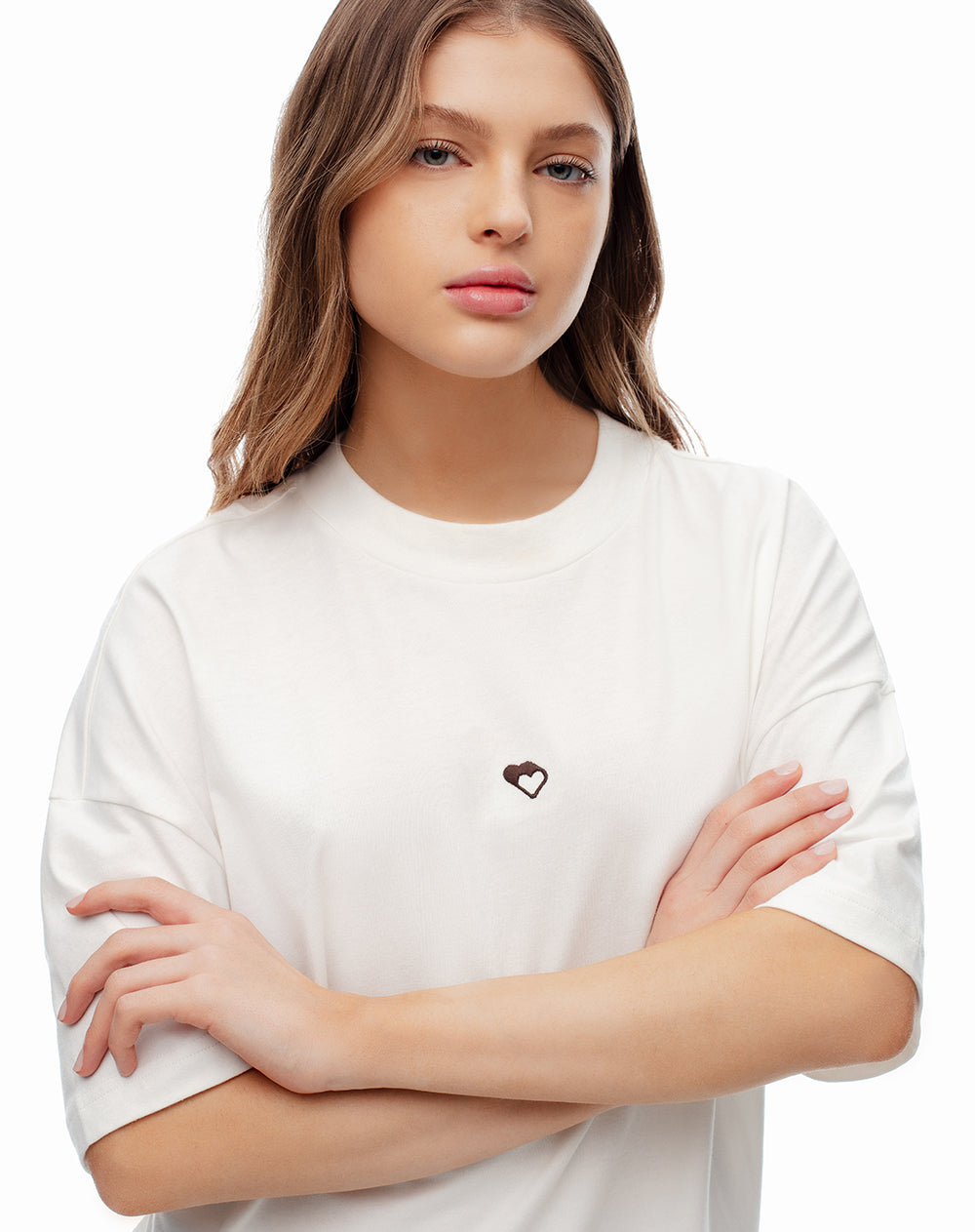 Camiseta regular algodón estampada vainilla unisex