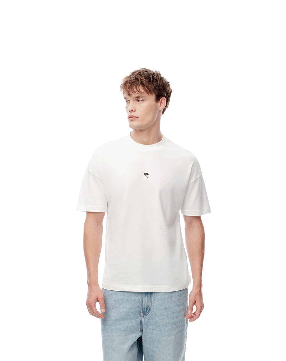 Camiseta regular fit manga corta cruda
