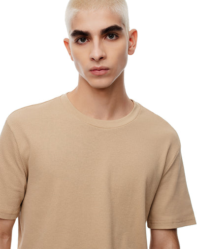 Camiseta relax algodón habano hombre