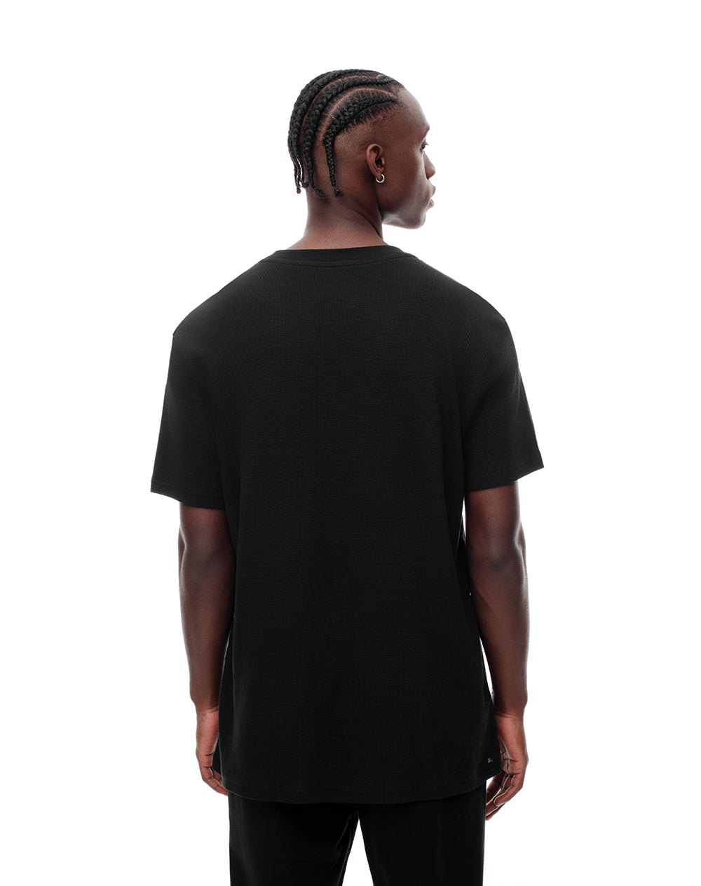 Camiseta oversize algodón negra hombre