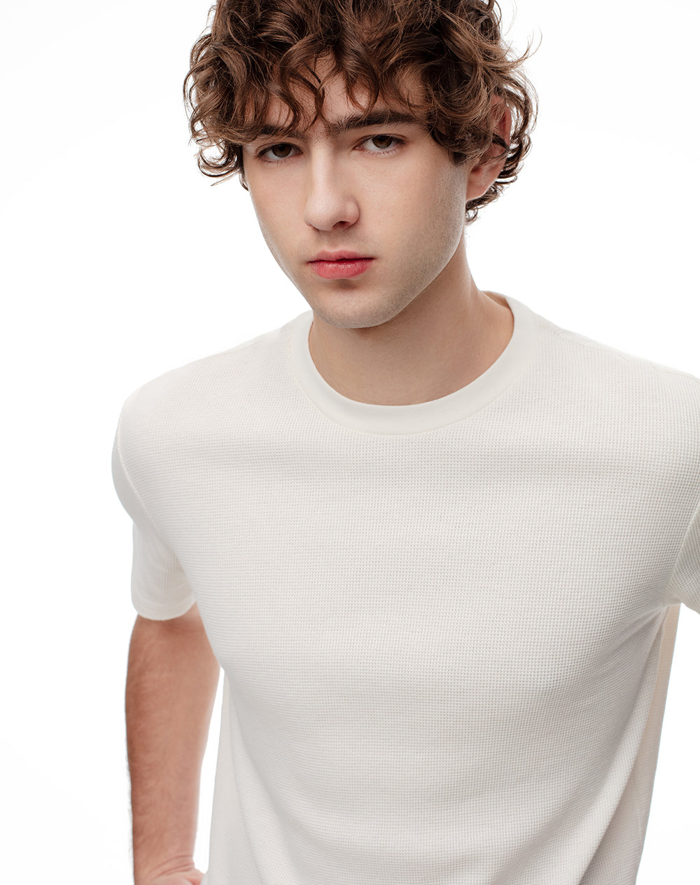 Camiseta oversized fit manga corta vainilla