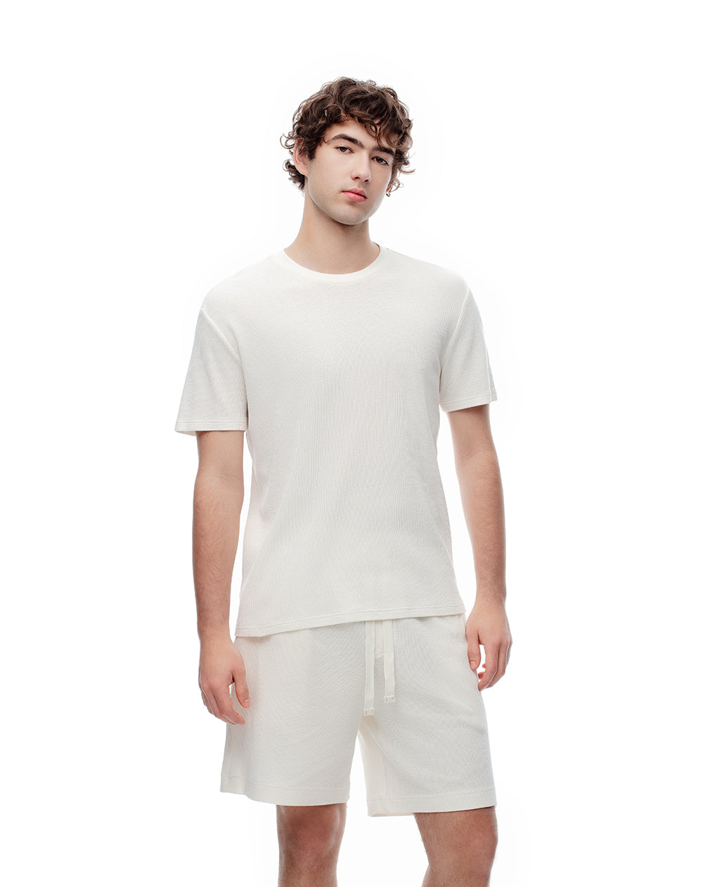 Camiseta oversized fit manga corta vainilla