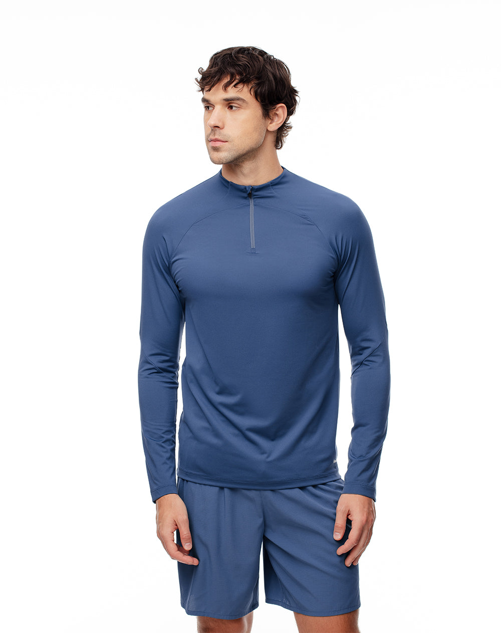 Camibuzo deportivo hombre antibacterial azul