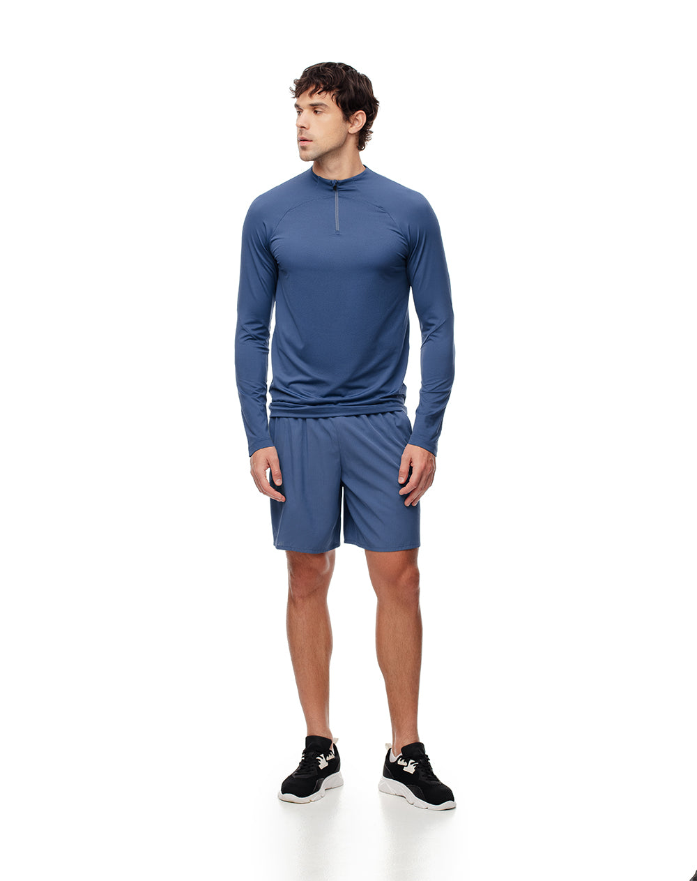 Camibuzo deportivo hombre antibacterial azul