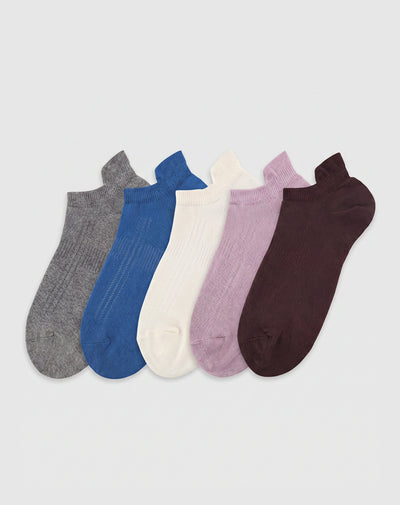 5 pares de medias tobilleras surtido mujer