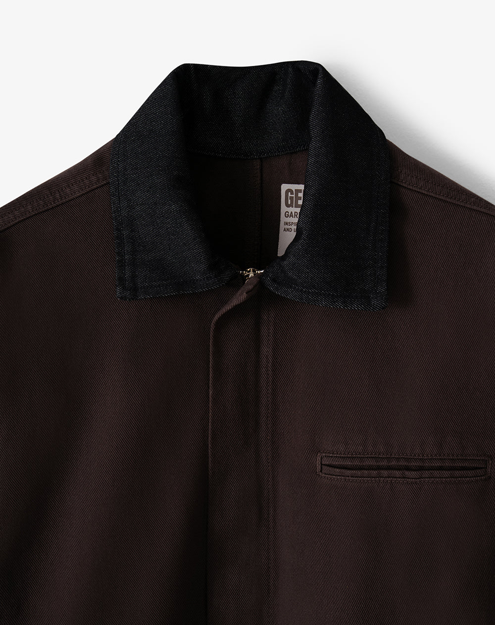 Chaqueta regular fit sin capucha chocolate hombre