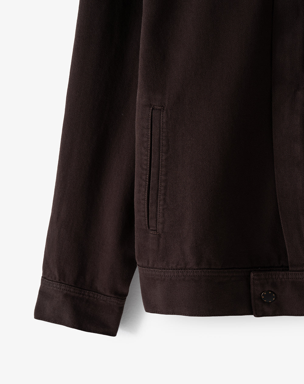 Chaqueta regular fit sin capucha chocolate hombre