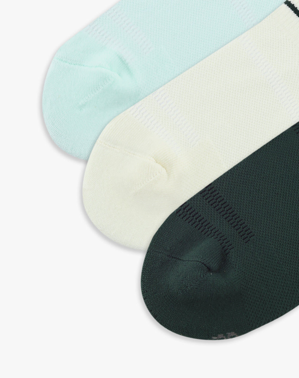 Medias deportivas mujer tobillera corta pack x3 surtido