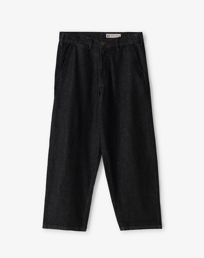 Jean regular fit tiro medio negro hombre