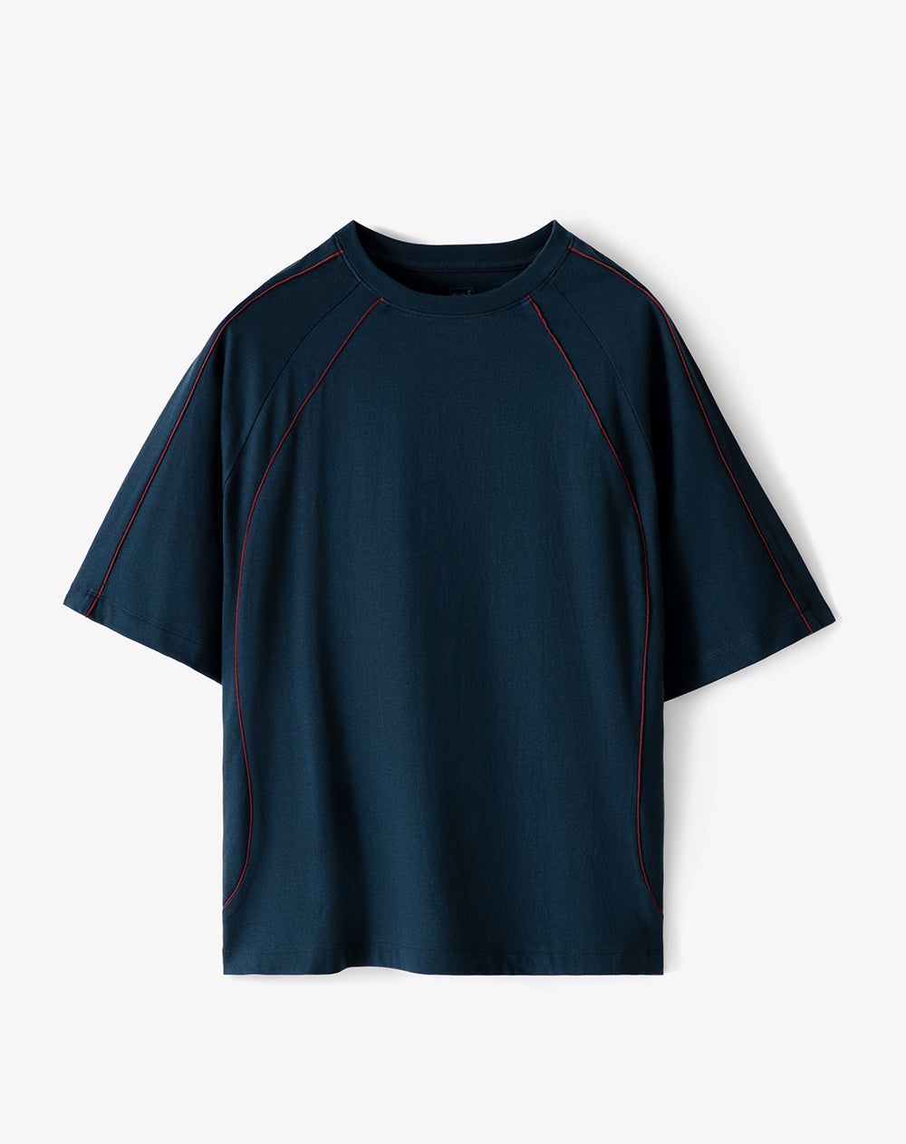 Camiseta relax algodón azul hombre