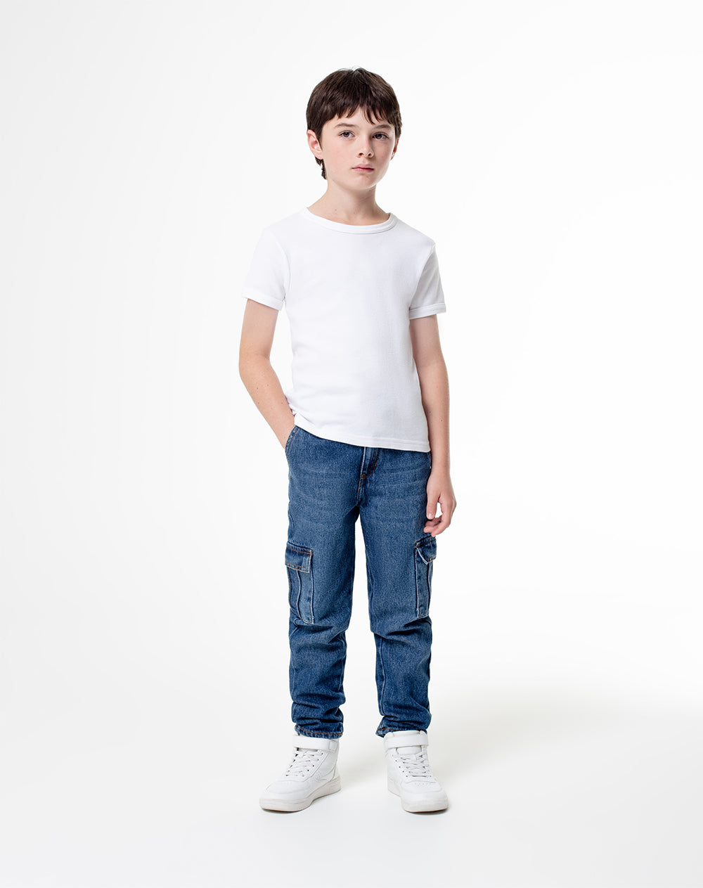 2 camisetas Hercules slim fit manga corta blanca