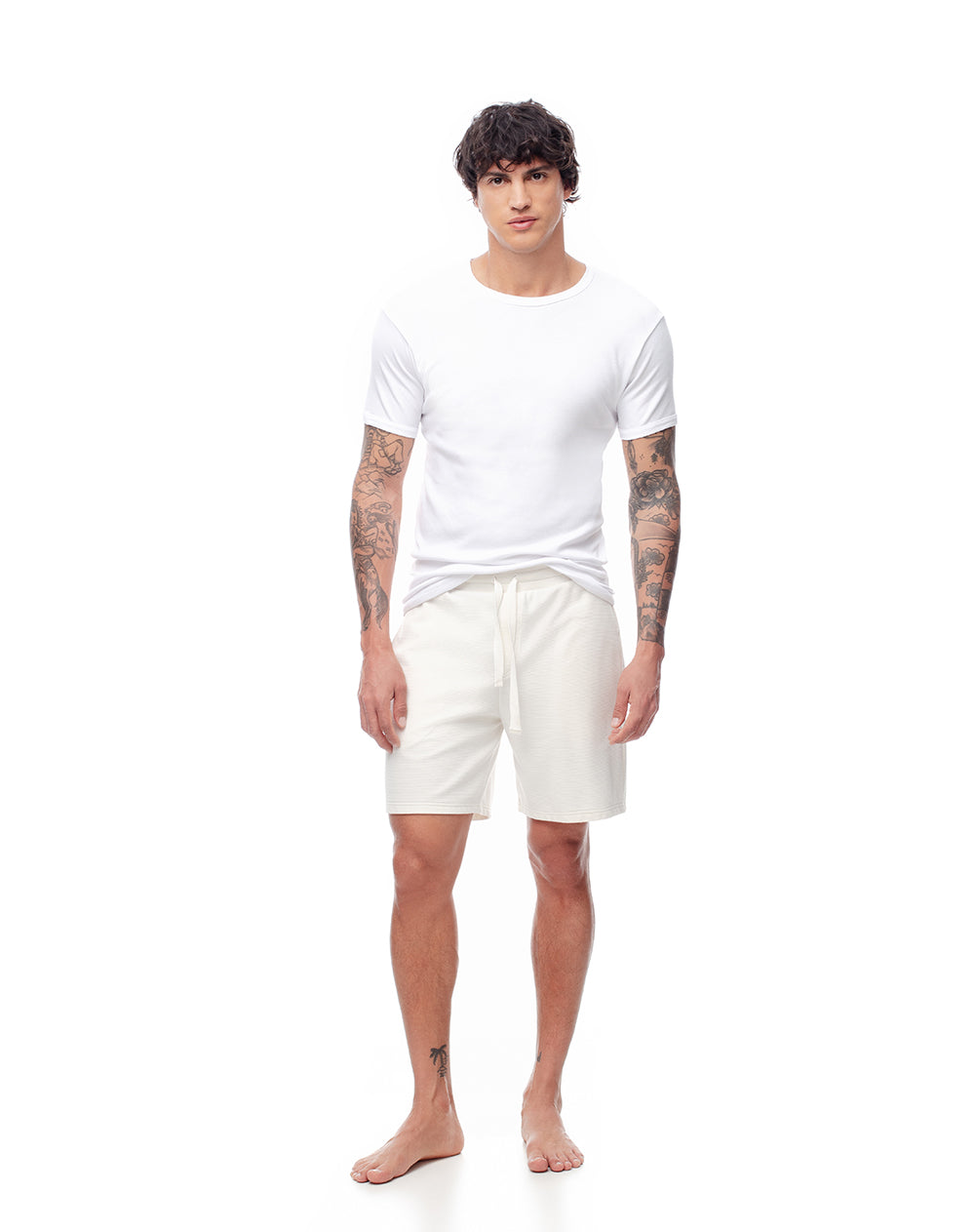 2 camisetas manga corta blanca