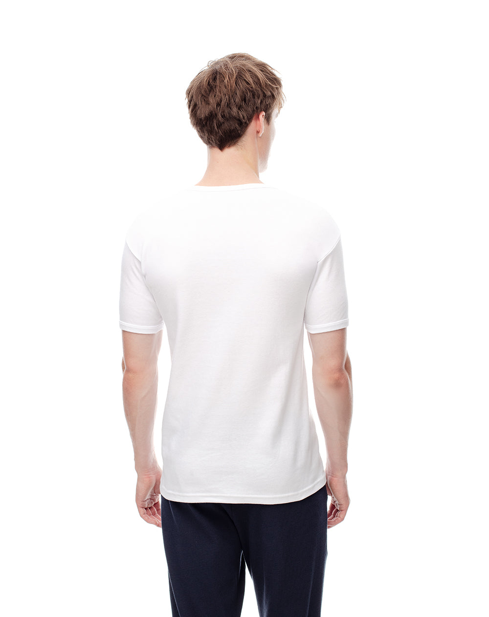 3 camisetas slim fit manga corta blanca